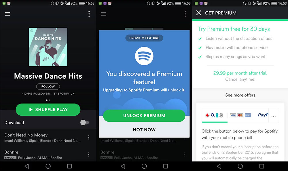 Spotify Premium MOD APK - App Screenshot