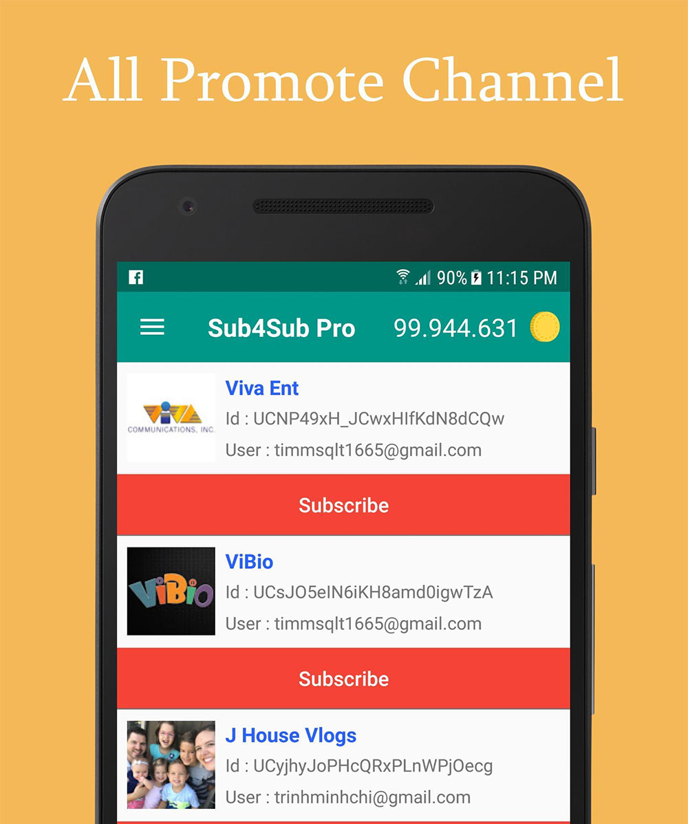 Sub4Sub Pro Mod Apk - App Screenshot