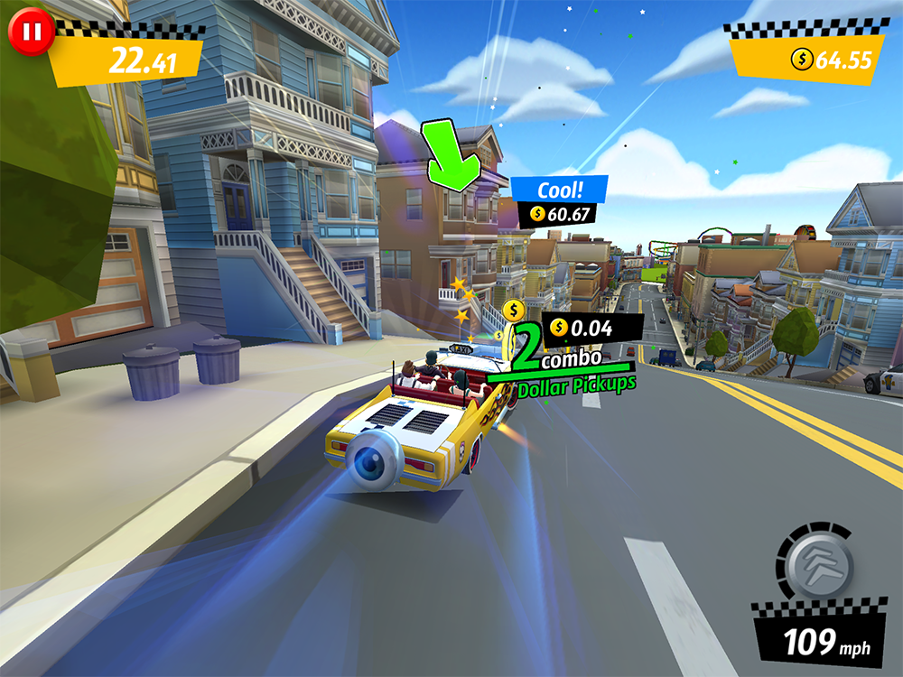 Crazy Taxi City Rush MOD APK - Gameplay Screenshot
