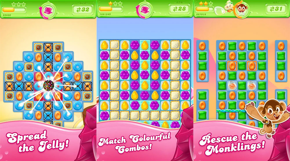Download Candy Crush Jelly Saga mod apk latest version for Android 1 click