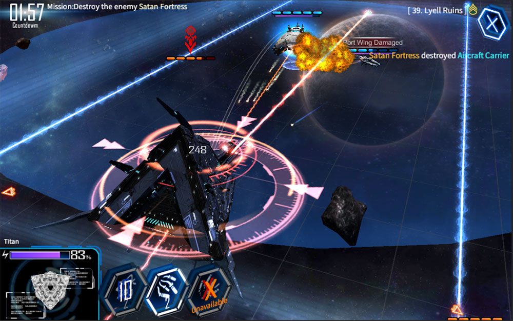 Galaxy Reavers: Starships RTS MOD APK - Gameplay Screenshot