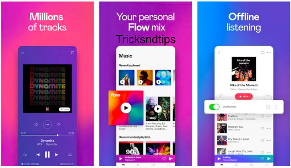 Deezer Music Player Mod Apk - App Screenshot
